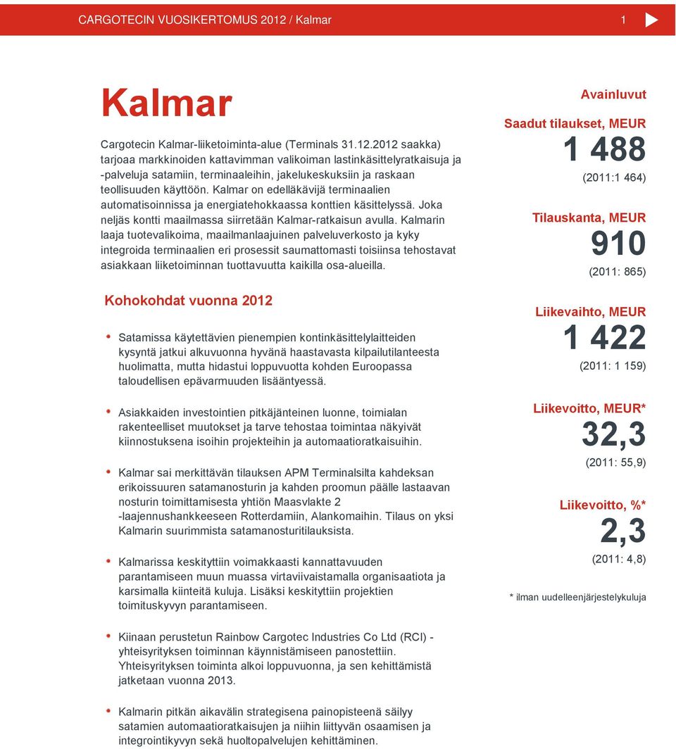 2012 saakka) tarjoaa markkinoiden kattavimman valikoiman lastinkäsittelyratkaisuja ja -palveluja satamiin, terminaaleihin, jakelukeskuksiin ja raskaan teollisuuden käyttöön.