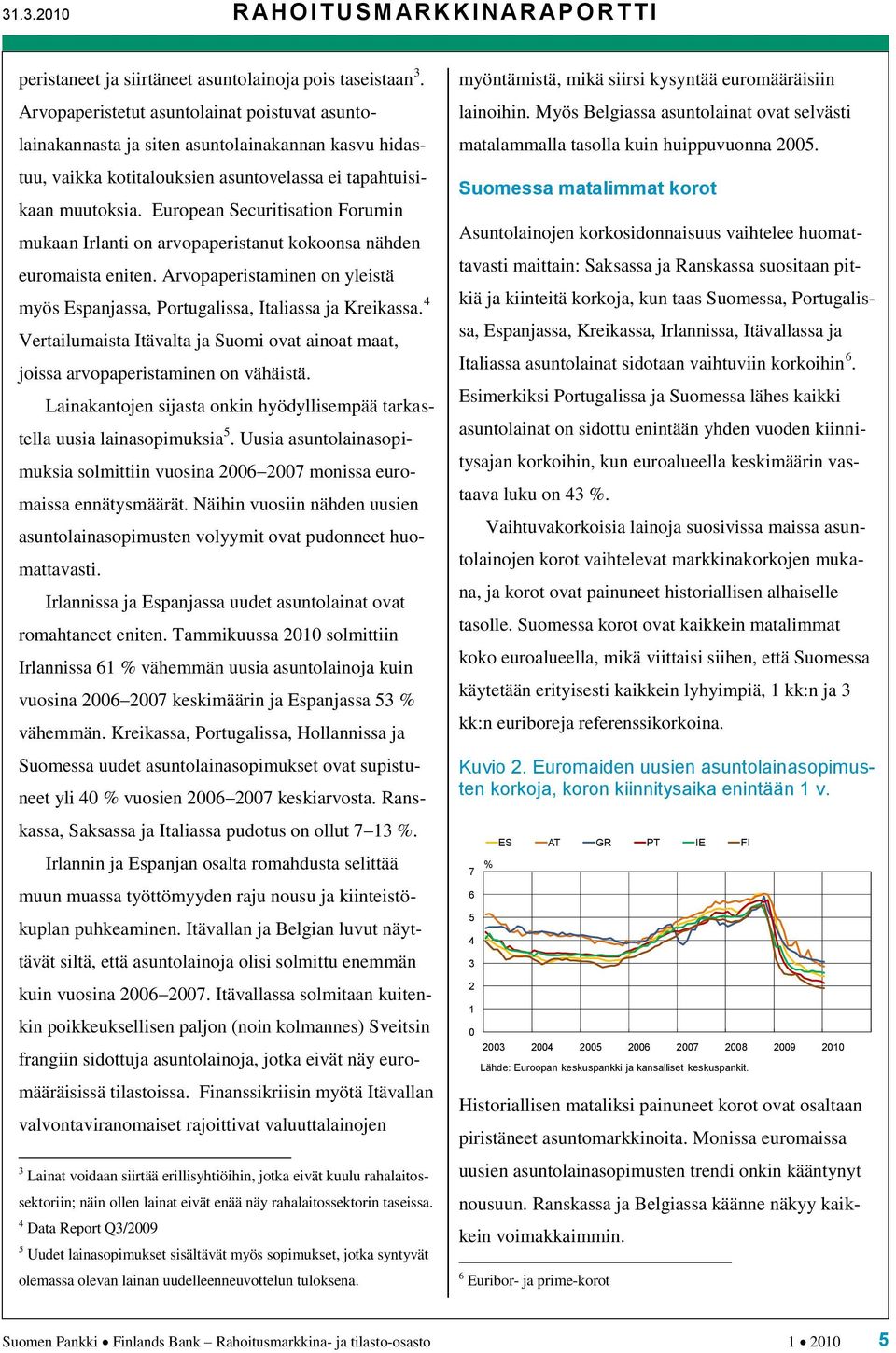 European Securitisation Forumin mukaan Irlanti on arvopaperistanut kokoonsa nähden euromaista eniten. Arvopaperistaminen on yleistä myös Espanjassa, Portugalissa, Italiassa ja Kreikassa.