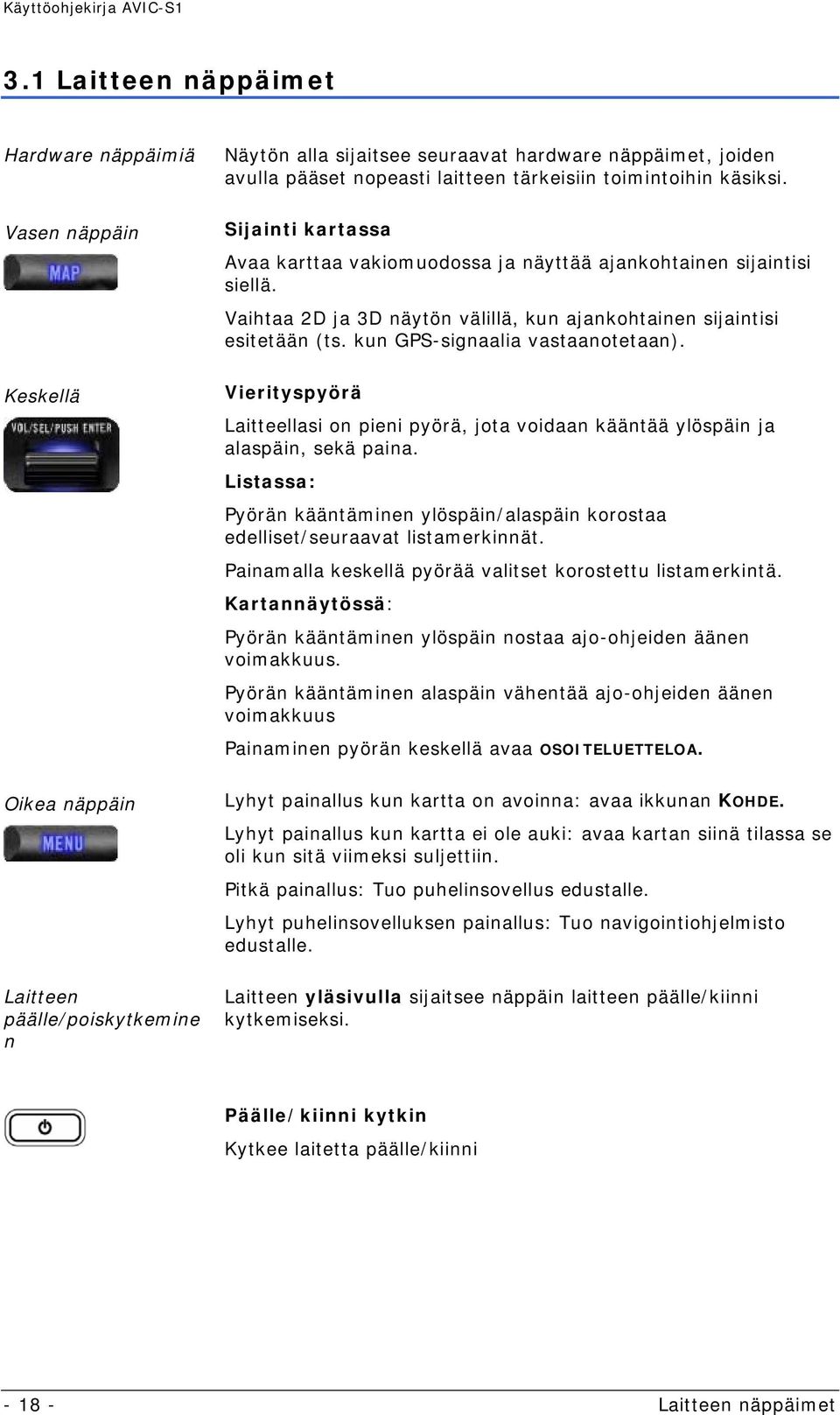 Vaihtaa 2D ja 3D näytön välillä, kun ajankohtainen sijaintisi esitetään (ts. kun GPS-signaalia vastaanotetaan).