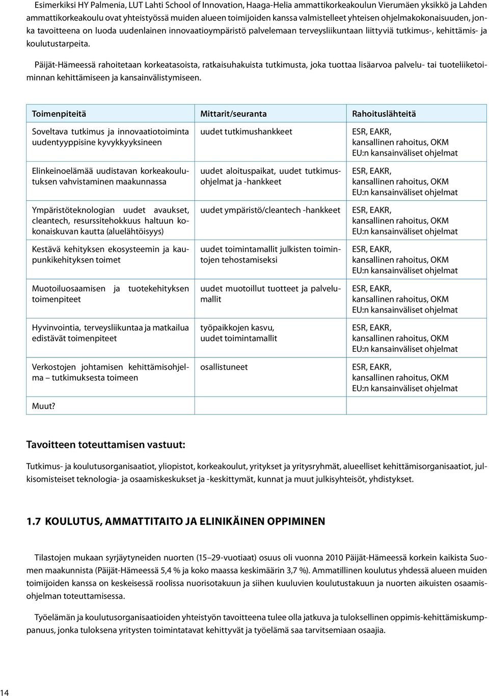 Päijät-Hämeessä rahoitetaan korkeatasoista, ratkaisuhakuista tutkimusta, joka tuottaa lisäarvoa palvelu- tai tuoteliiketoiminnan kehittämiseen ja kansainvälistymiseen.