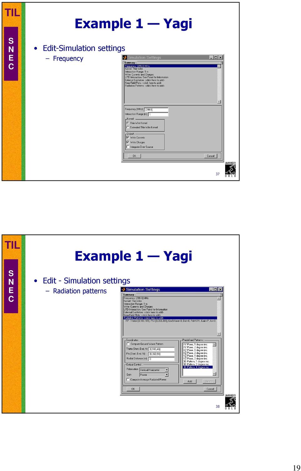 1 Yagi dit - imulation