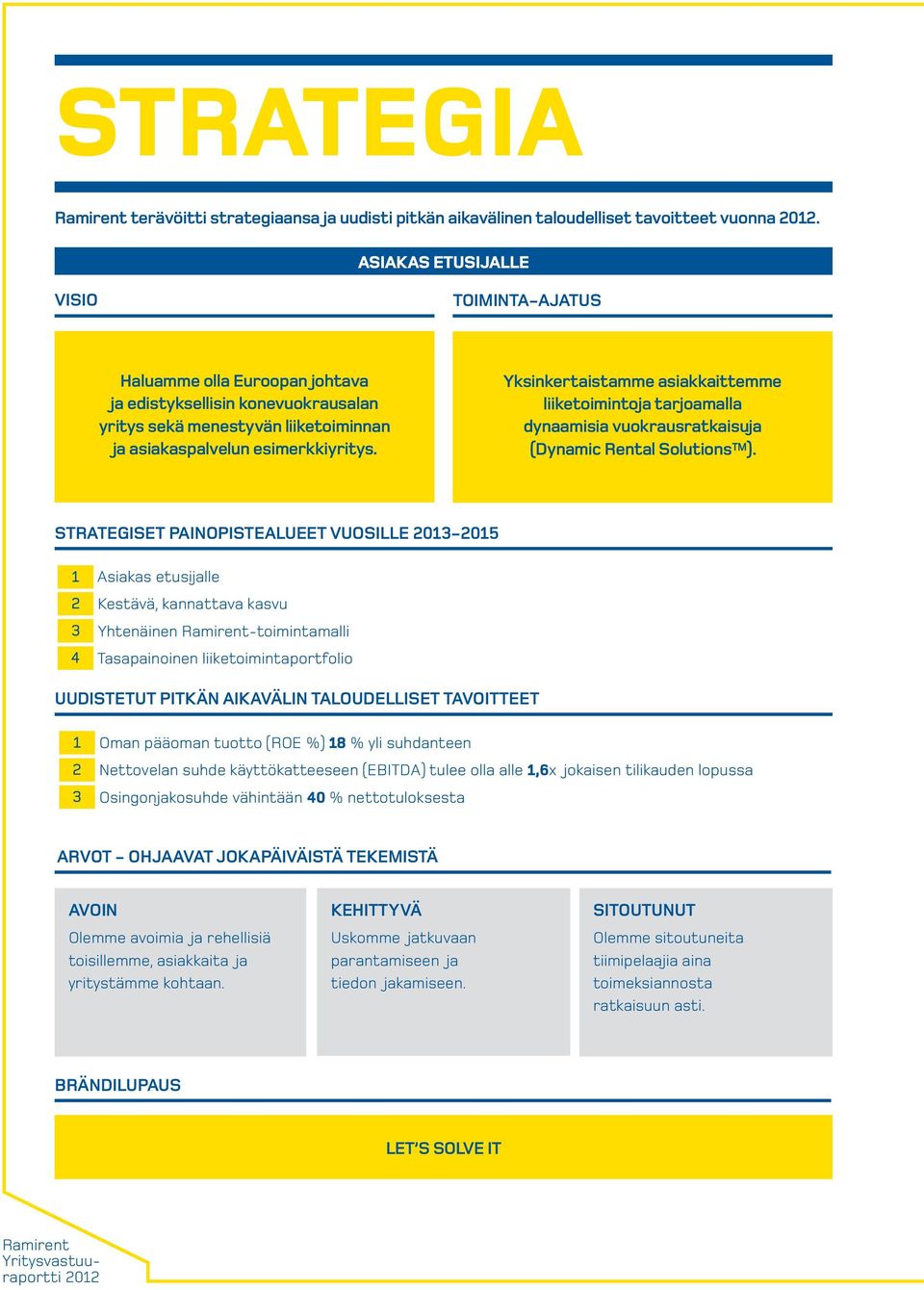 Yksinkertaistamme asiakkaittemme liiketoimintoja tarjoamalla dynaamisia vuokrausratkaisuja (Dynamic Rental Solutions ).