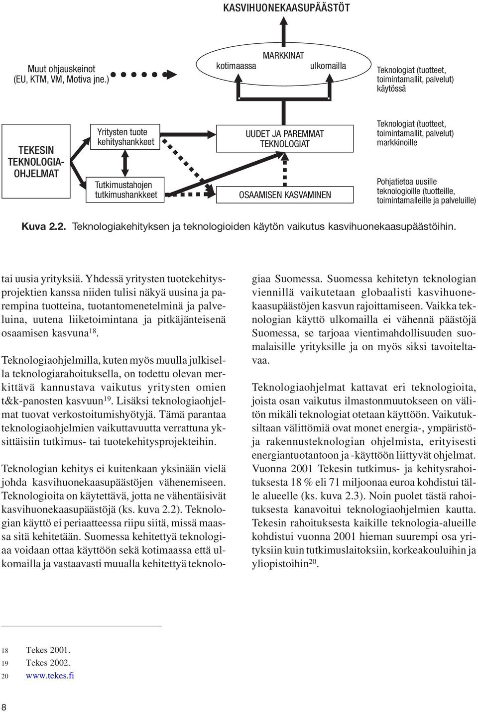 PAREMMAT TEKNOLOGIAT OSAAMISEN KASVAMINEN Teknologiat (tuotteet, toimintamallit, palvelut) markkinoille Pohjatietoa uusille teknologioille (tuotteille, toimintamalleille ja palveluille) Kuva 2.