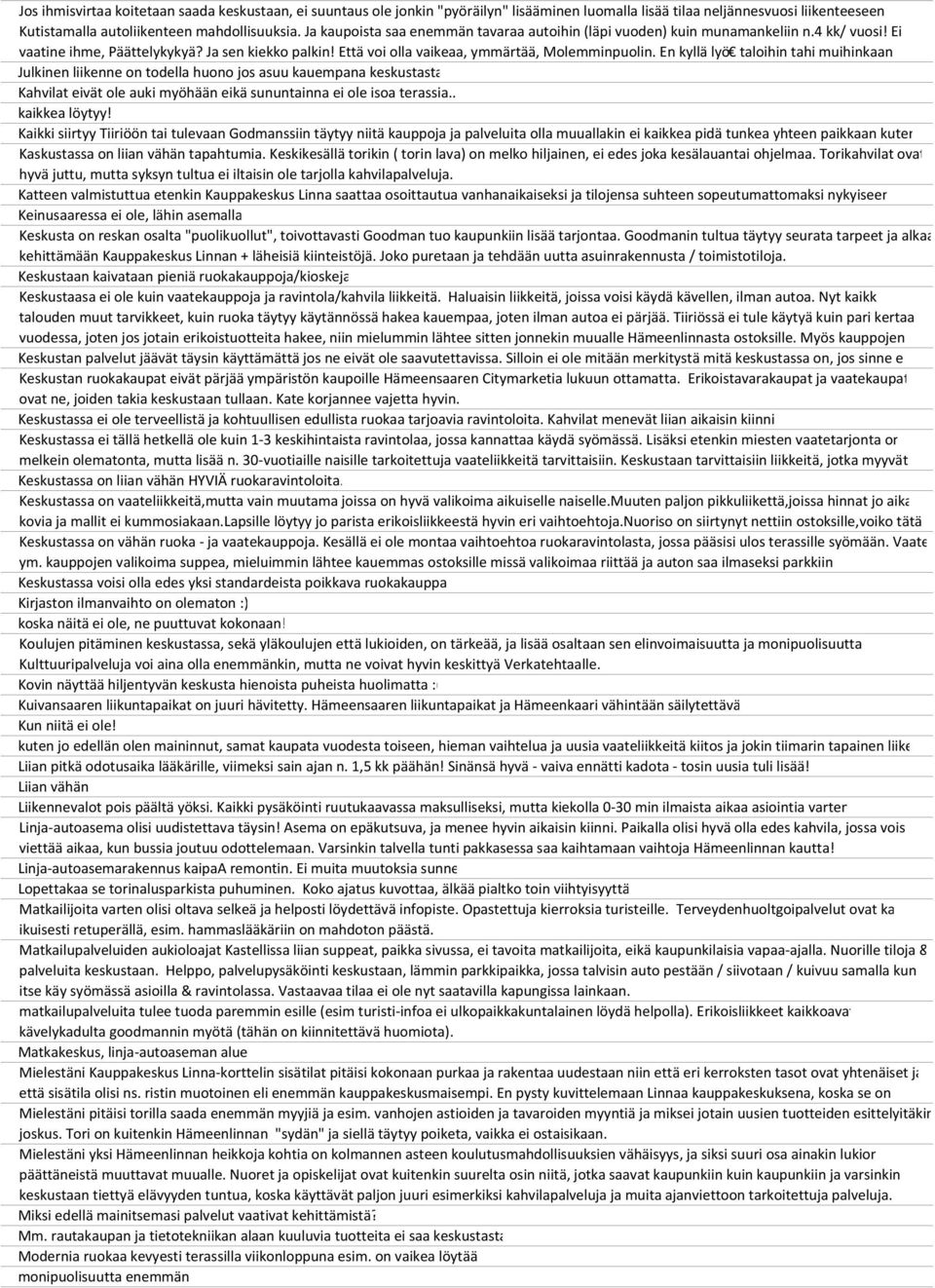 En kyllä lyö taloihin tahi muihinkaan Julkinen liikenne on todella huono jos asuu kauempana keskustasta eivät ole auki myöhään eikä sununtainna ei ole isoa terassia... kaikkea löytyy!