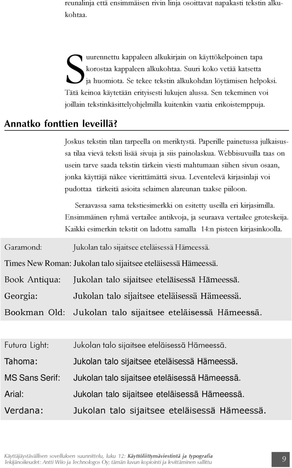 Sen tekeminen voi joillain tekstinkäsittelyohjelmilla kuitenkin vaatia erikoistemppuja. Joskus tekstin tilan tarpeella on meriktystä.