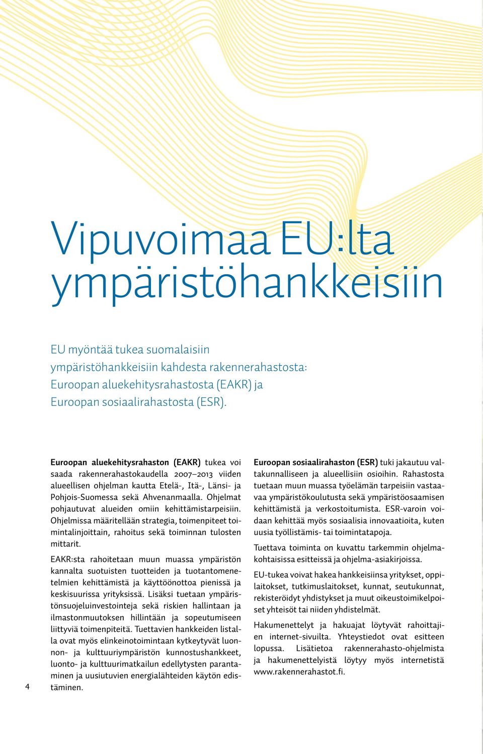 Ohjelmat pohjautuvat alueiden omiin kehittämistarpeisiin. Ohjelmissa määritellään strategia, toimenpiteet toimintalinjoittain, rahoitus sekä toiminnan tulosten mittarit.