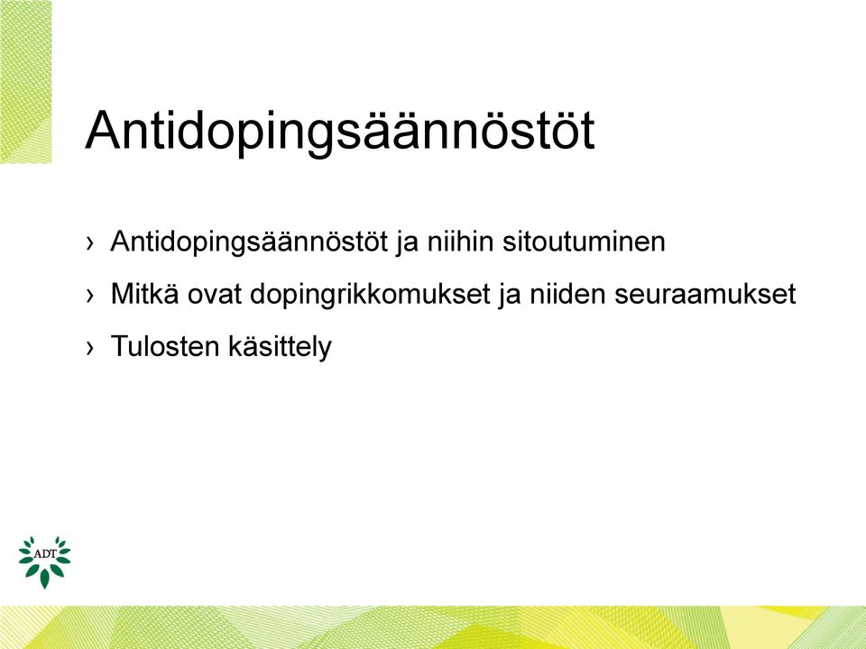 dopingrikkomukset ja niiden