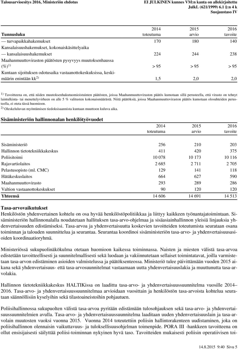 päätösten, joissa Maahanmuuttoviraston päätös kumotaan sillä perusteella, että virasto on tehnyt laintulkinta- tai menettelyvirheen on alle 5 % valitusten kokonaismäärästä.