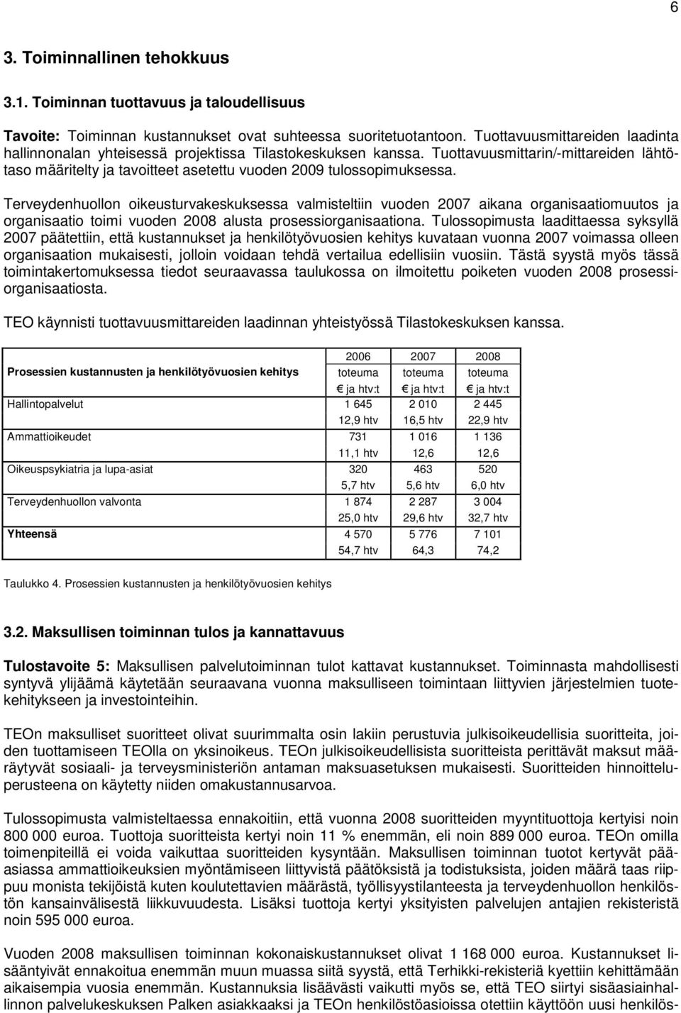 Terveydenhuollon oikeusturvakeskuksessa valmisteltiin vuoden 2007 aikana organisaatiomuutos ja organisaatio toimi vuoden 2008 alusta prosessiorganisaationa.