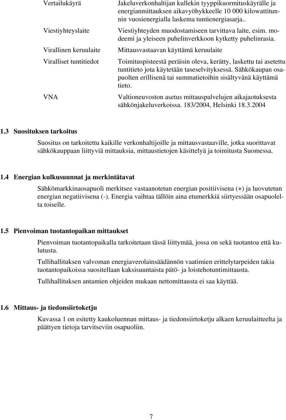 Mittausvastaavan käyttämä keruulaite Toimituspisteestä peräisin oleva, kerätty, laskettu tai asetettu tuntitieto jota käytetään taseselvityksessä.