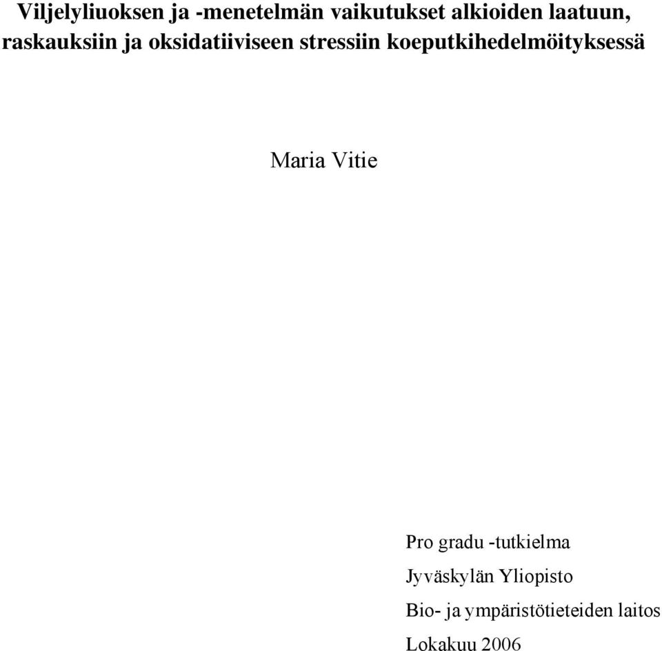 koeputkihedelmöityksessä Maria Vitie Pro gradu