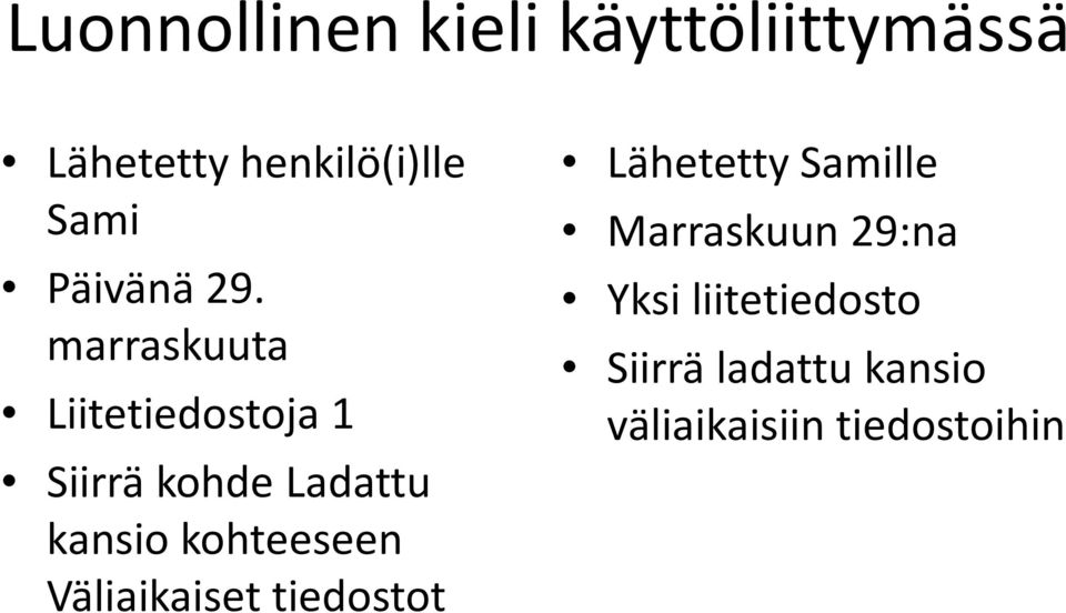 marraskuuta Liitetiedostoja 1 Siirrä kohde Ladattu kansio