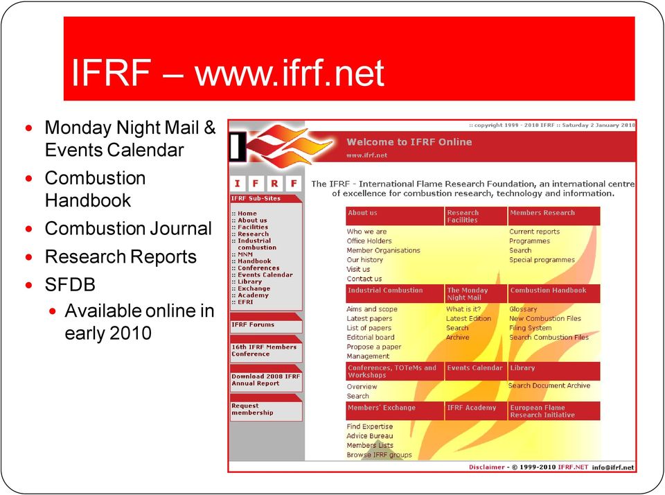 Calendar Combustion Handbook