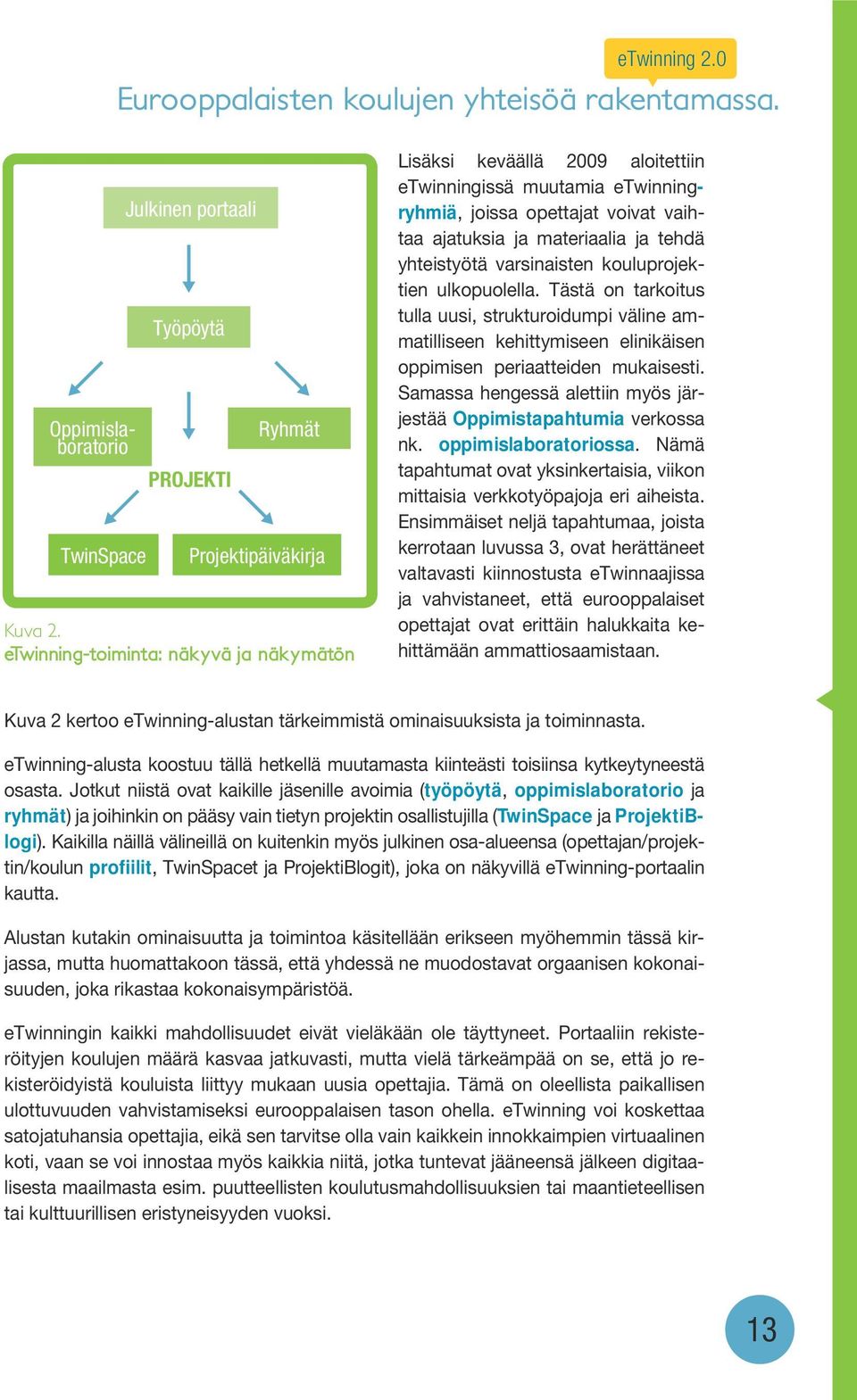 varsinaisten kouluprojektien ulkopuolella. Tästä on tarkoitus tulla uusi, strukturoidumpi väline ammatilliseen kehittymiseen elinikäisen oppimisen periaatteiden mukaisesti.