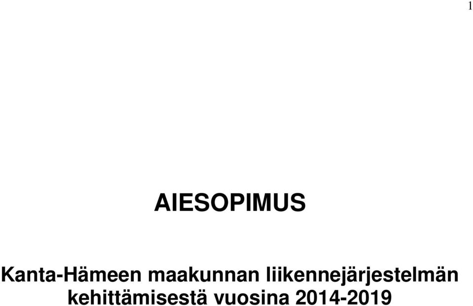 liikennejärjestelmän