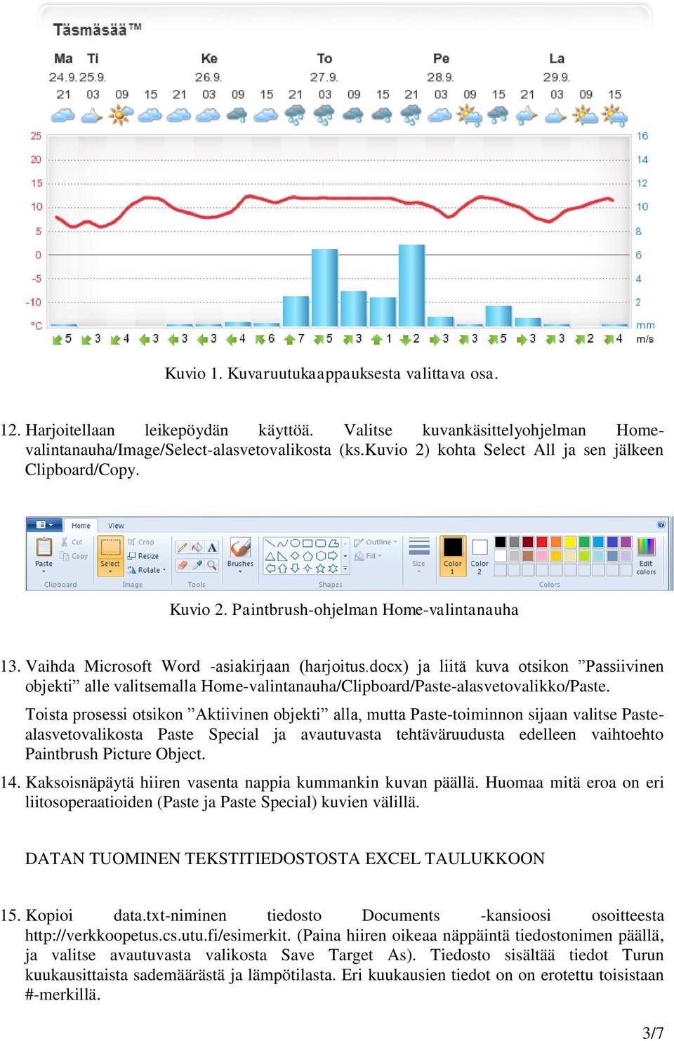 docx) ja liitä kuva otsikon Passiivinen objekti alle valitsemalla Home-valintanauha/Clipboard/Paste-alasvetovalikko/Paste.