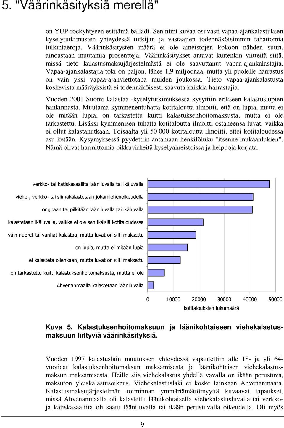 Väärinkäsitysten määrä ei ole aineistojen kokoon nähden suuri, ainoastaan muutamia prosentteja.