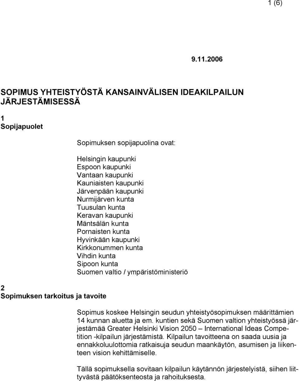 kaupunki Kauniaisten kaupunki Järvenpään kaupunki Nurmijärven kunta Tuusulan kunta Keravan kaupunki Mäntsälän kunta Pornaisten kunta Hyvinkään kaupunki Kirkkonummen kunta Vihdin kunta Sipoon kunta