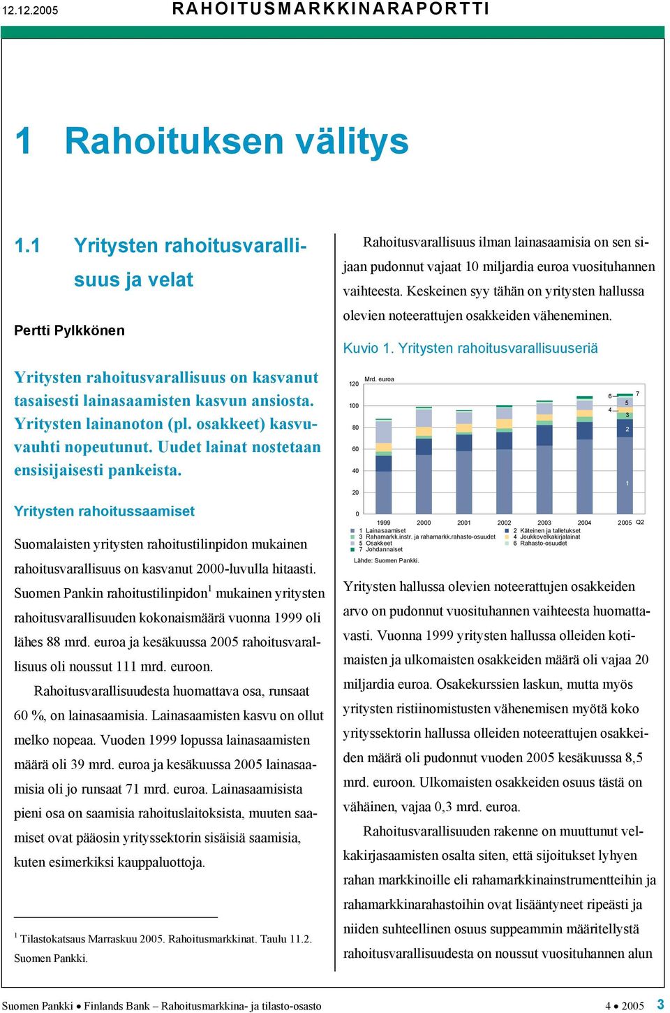 Keskeinen syy tähän on yritysten hallussa olevien noteerattujen osakkeiden väheneminen. Kuvio 1.