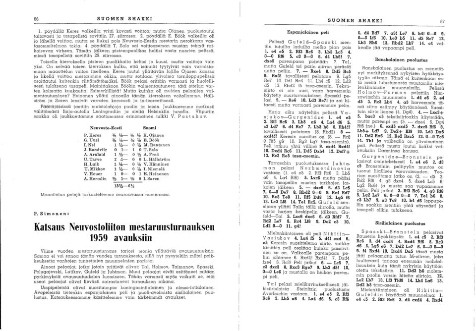 Tämän jälkeen pisteenpuolikas heltisi vasta nuorten pelissä, missä tasapelistä sovittiin 29. siirrossa. Toisella 'kierroksella pisteen puolikkaita heltisi jo kuusi, mutta voittoja vain yksi.