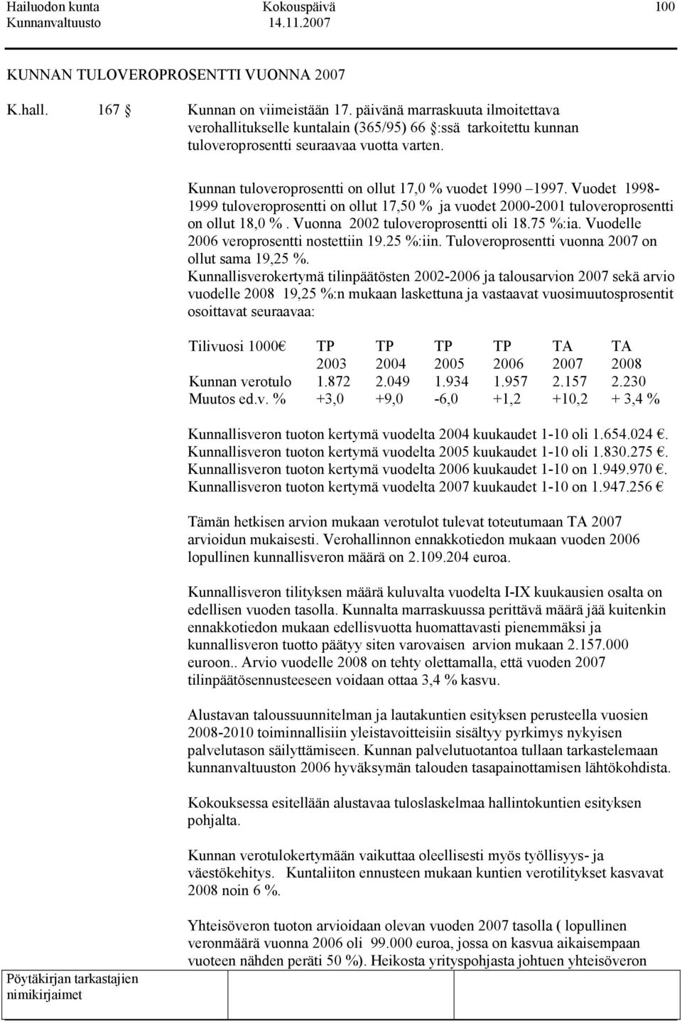 Vuodet 1998-1999 tuloveroprosentti on ollut 17,50 % ja vuodet 2000-2001 tuloveroprosentti on ollut 18,0 %. Vuonna 2002 tuloveroprosentti oli 18.75 %:ia. Vuodelle 2006 veroprosentti nostettiin 19.