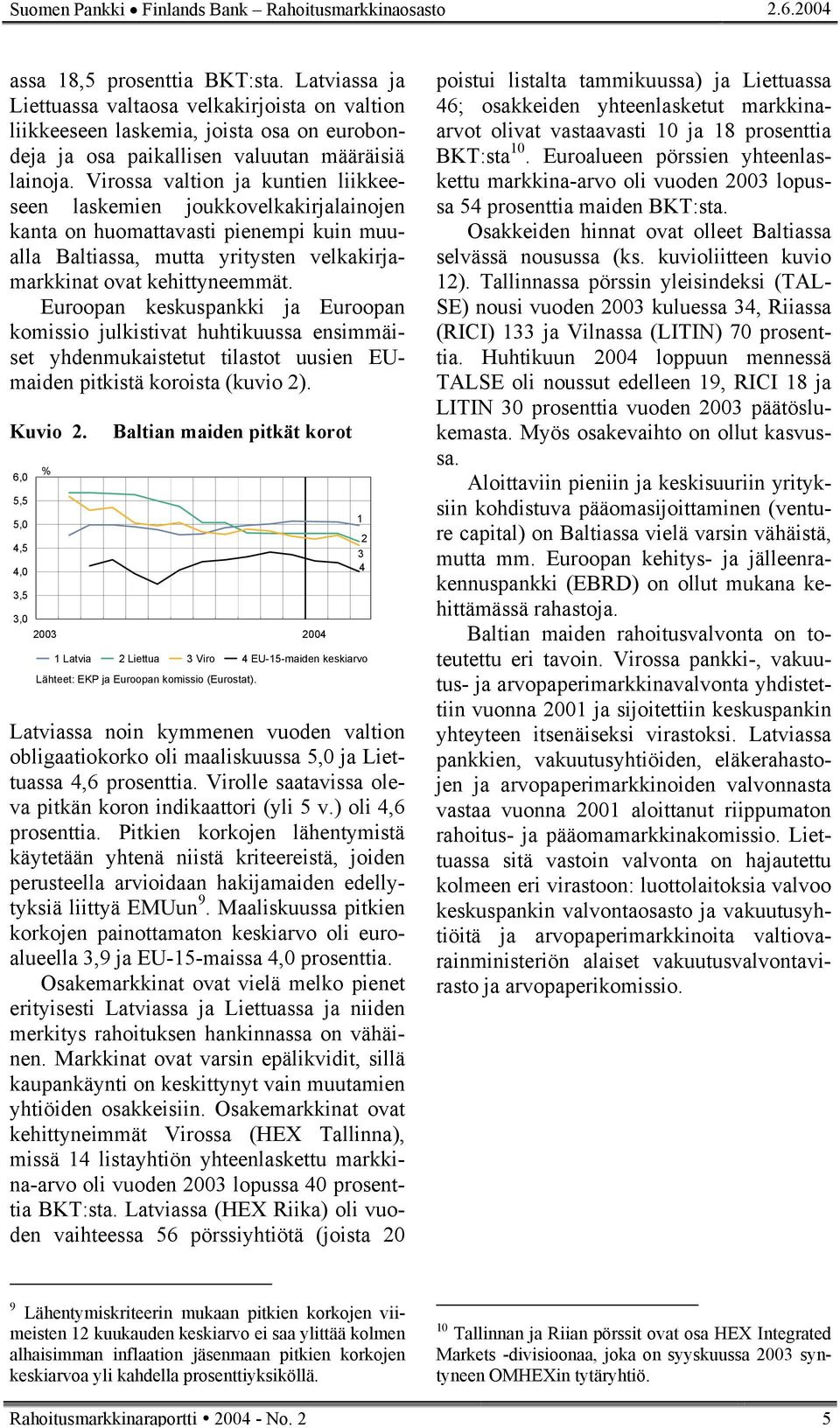 Virossa valtion ja kuntien liikkeeseen laskemien joukkovelkakirjalainojen kanta on huomattavasti pienempi kuin muualla Baltiassa, mutta yritysten velkakirjamarkkinat ovat kehittyneemmät.