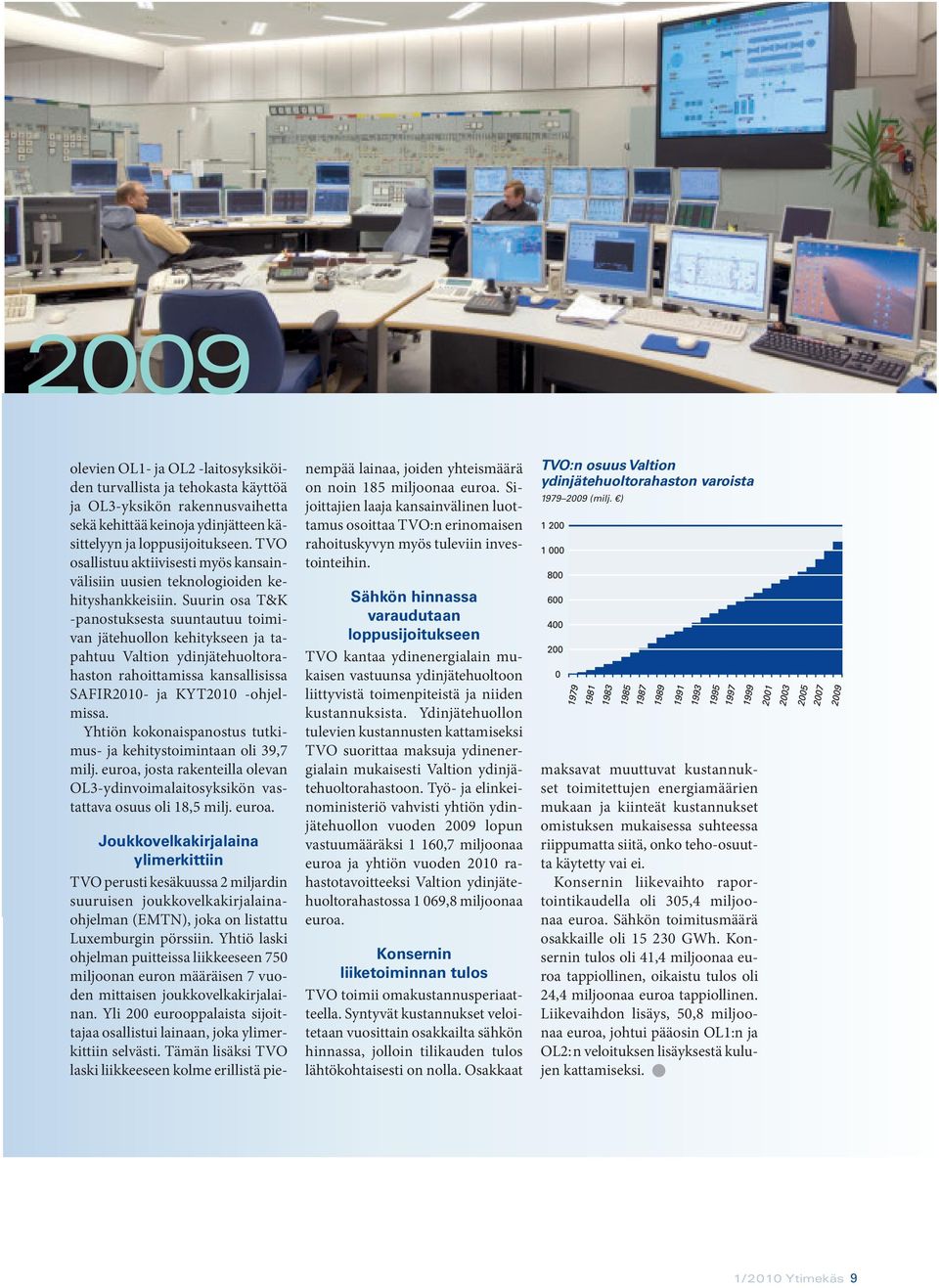 Suurin osa T&K -panostuksesta suuntautuu toimivan jätehuollon kehitykseen ja tapahtuu Valtion ydinjätehuoltorahaston rahoittamissa kansallisissa SAFIR2010- ja KYT2010 -ohjelmissa.