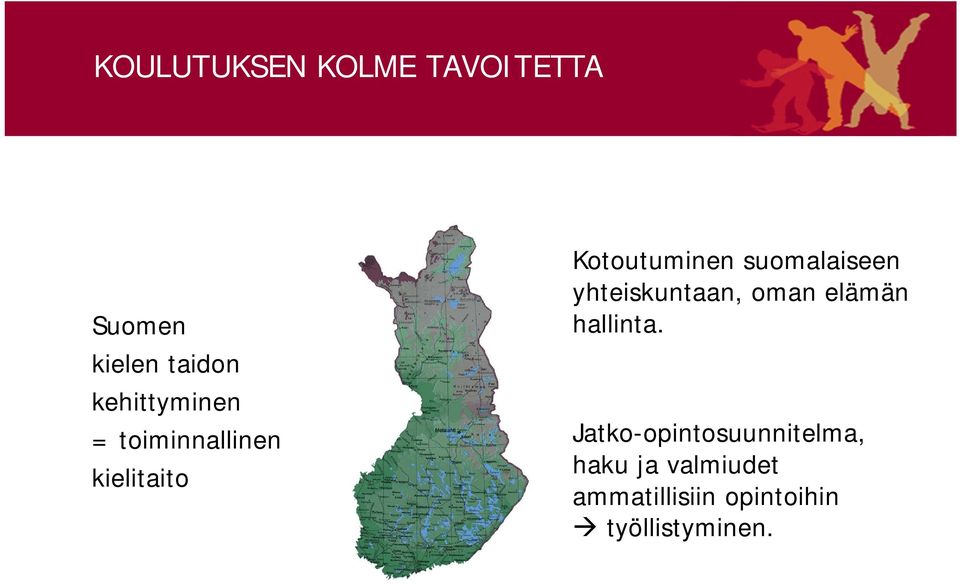 suomalaiseen yhteiskuntaan, oman elämän hallinta.