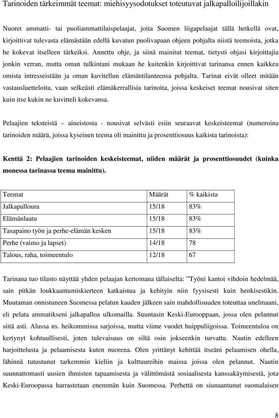 Annettu ohje, ja siinä mainitut teemat, tietysti ohjasi kirjoittajia jonkin verran, mutta oman tulkintani mukaan he kuitenkin kirjoittivat tarinansa ennen kaikkea omista intresseistään ja oman