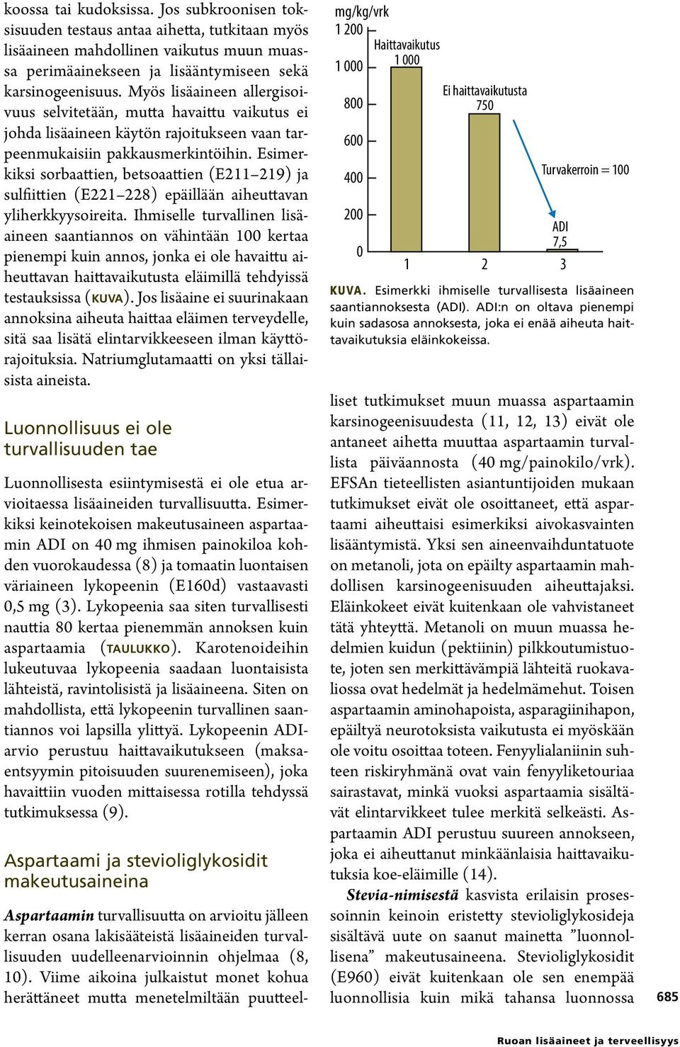 Esimerkiksi sorbaattien, betsoaattien (E211 219) ja sulfiittien (E221 228) epäillään aiheuttavan yliherkkyysoireita.