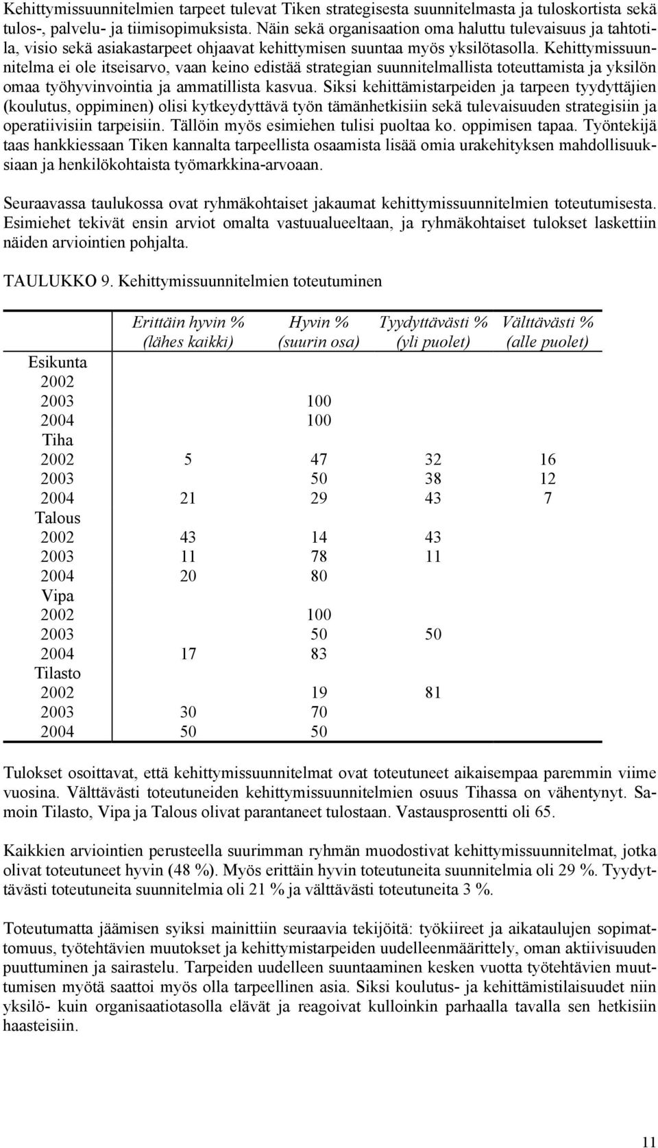 Kehittymissuunnitelma ei ole itseisarvo, vaan keino edistää strategian suunnitelmallista toteuttamista ja yksilön omaa työhyvinvointia ja ammatillista kasvua.