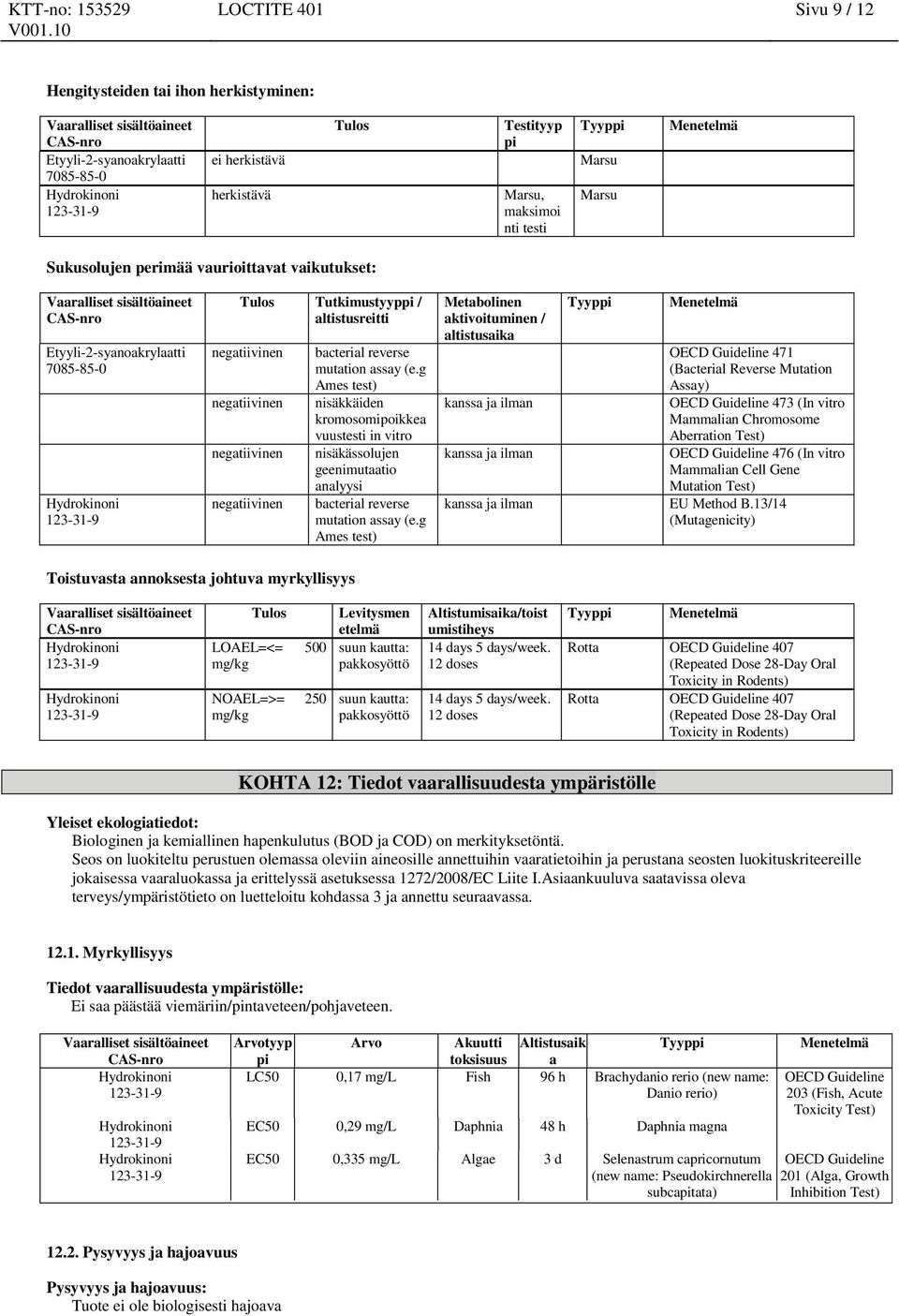 g Ames test) nisäkkäiden kromosomipoikkea vuustesti in vitro nisäkässolujen geenimutaatio analyysi bacterial reverse mutation assay (e.