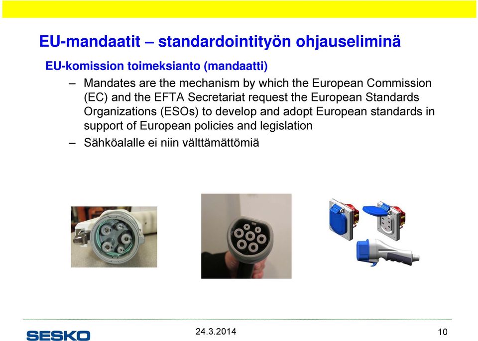 request the European Standards Organizations (ESOs) to develop and adopt European