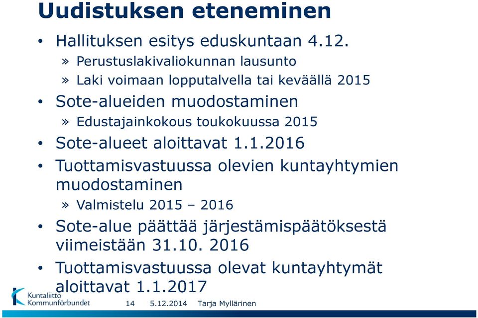 Edustajainkokous toukokuussa 2015