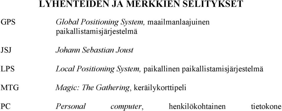 Local Positioning System, paikallinen paikallistamisjärjestelmä Magic: The