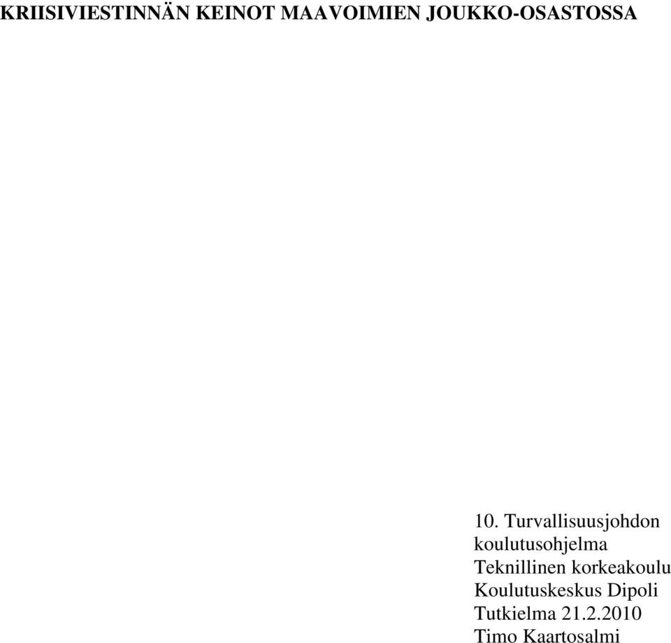 Turvallisuusjohdon koulutusohjelma