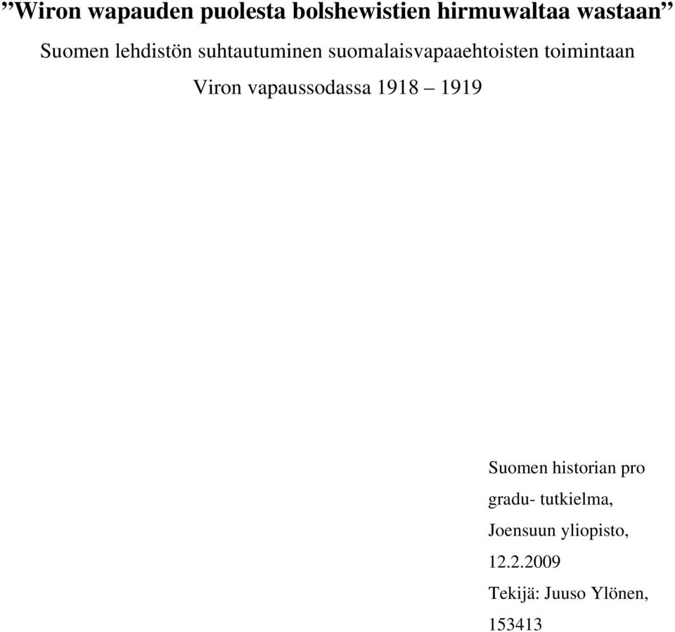 toimintaan Viron vapaussodassa 1918 1919 Suomen historian pro