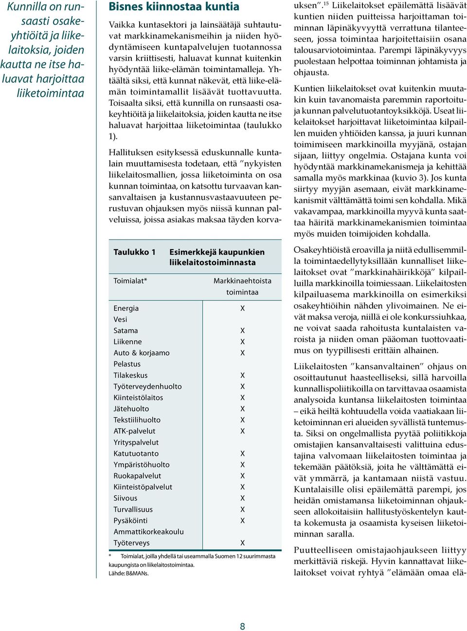 Yhtäältä siksi, että kunnat näkevät, että liike-elämän toimintamallit lisäävät tuottavuutta.