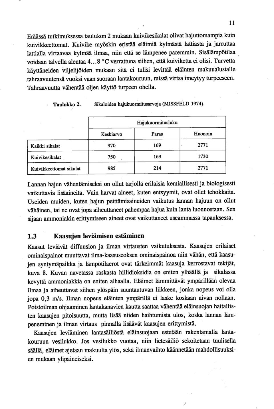 ..8 C verrattuna siihen, että kuiviketta ei olisi.