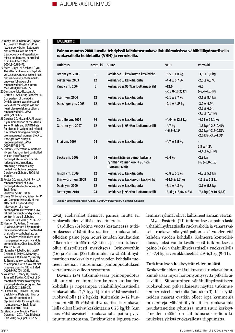 The effects of low-carbohydrate versus conventional weight loss diets in severely obese adults: one-year follow-up of a randomized trial. Ann Intern Med 2004;140:778 85.