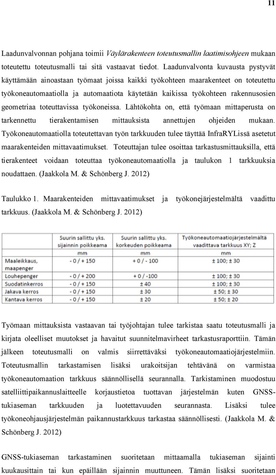 geometriaa toteuttavissa työkoneissa. Lähtökohta on, että työmaan mittaperusta on tarkennettu tierakentamisen mittauksista annettujen ohjeiden mukaan.