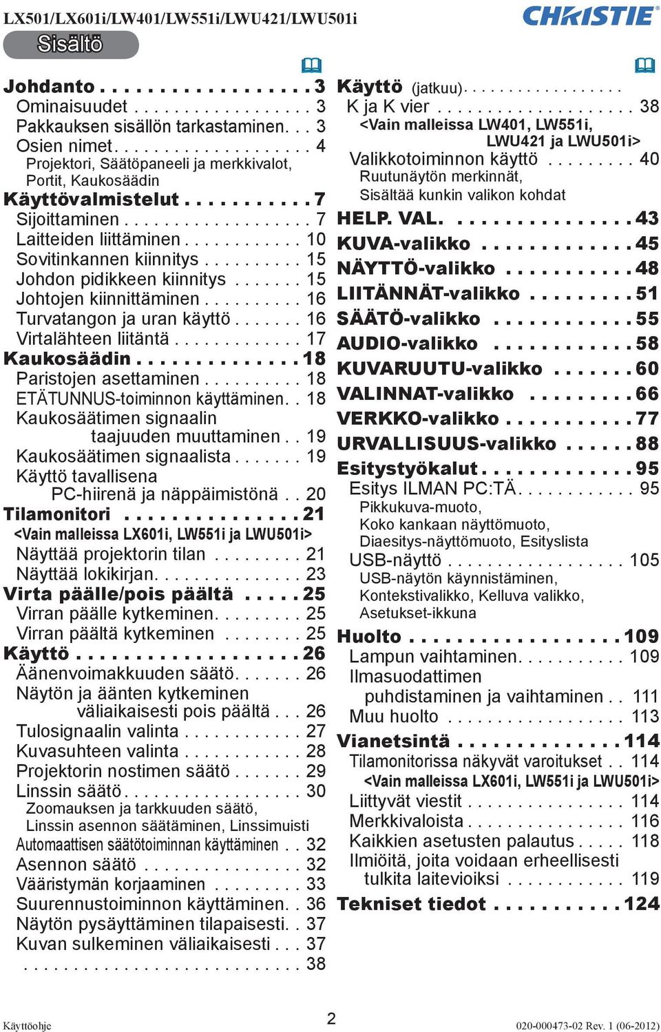 .. 7 Sisältää kunkin valikon kohdat Sijoittaminen...7 HELP. VAL................ 43 Laitteiden liittäminen...10 KUVA-valikko... 45 Sovitinkannen kiinnitys.......... 15 NÄYTTÖ-valikko.