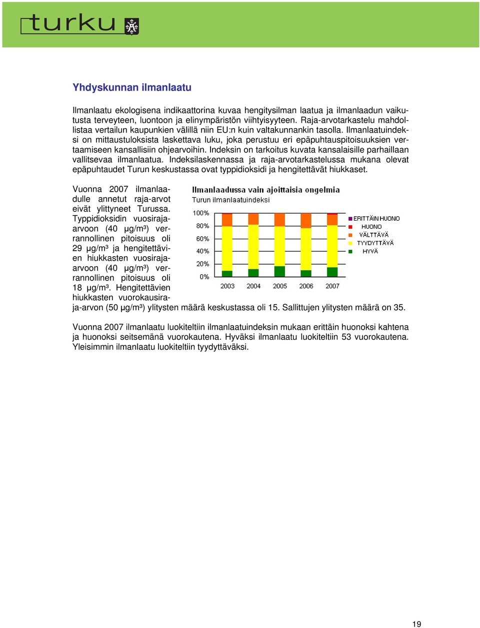 Ilmanlaatuindeksi on mittaustuloksista laskettava luku, joka perustuu eri epäpuhtauspitoisuuksien vertaamiseen kansallisiin ohjearvoihin.