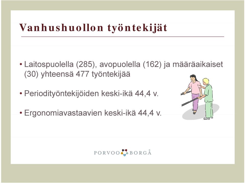 477 työntekijää Periodityöntekijöiden t keski-ikä