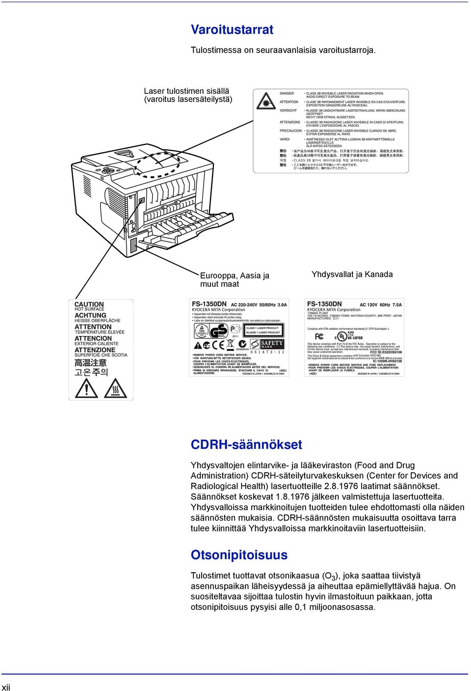 CDRH-säteilyturvakeskuksen (Center for Devices and Radiological Health) lasertuotteille 2.8.1976 laatimat säännökset. Säännökset koskevat 1.8.1976 jälkeen valmistettuja lasertuotteita.