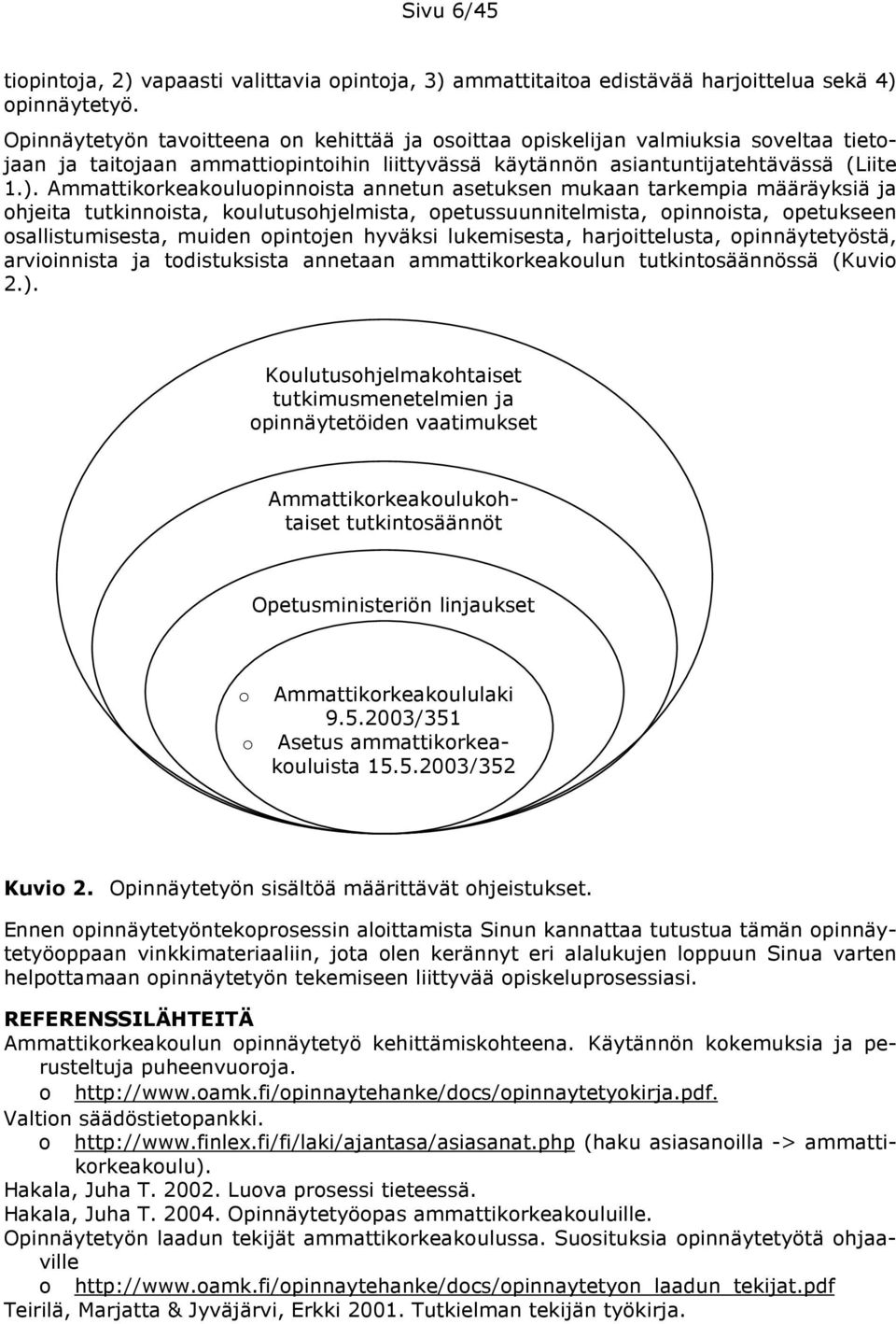 Ammattikrkeakulupinnista annetun asetuksen mukaan tarkempia määräyksiä ja hjeita tutkinnista, kulutushjelmista, petussuunnitelmista, pinnista, petukseen sallistumisesta, muiden pintjen hyväksi