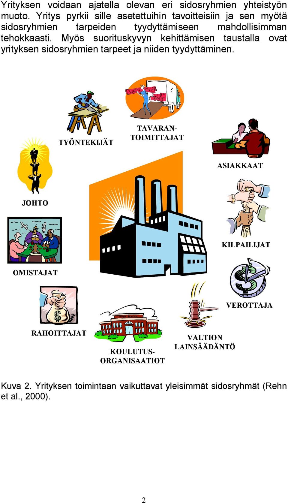 Myös suorituskyvyn kehittämisen taustalla ovat yrityksen sidosryhmien tarpeet ja niiden tyydyttäminen.