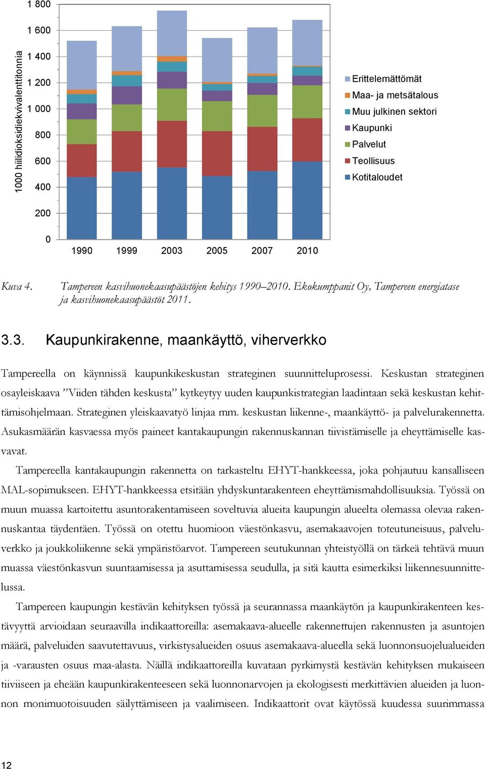 3. Kaupunkirakenne, maankäyttö, viherverkko Tampereella on käynnissä kaupunkikeskustan strateginen suunnitteluprosessi.