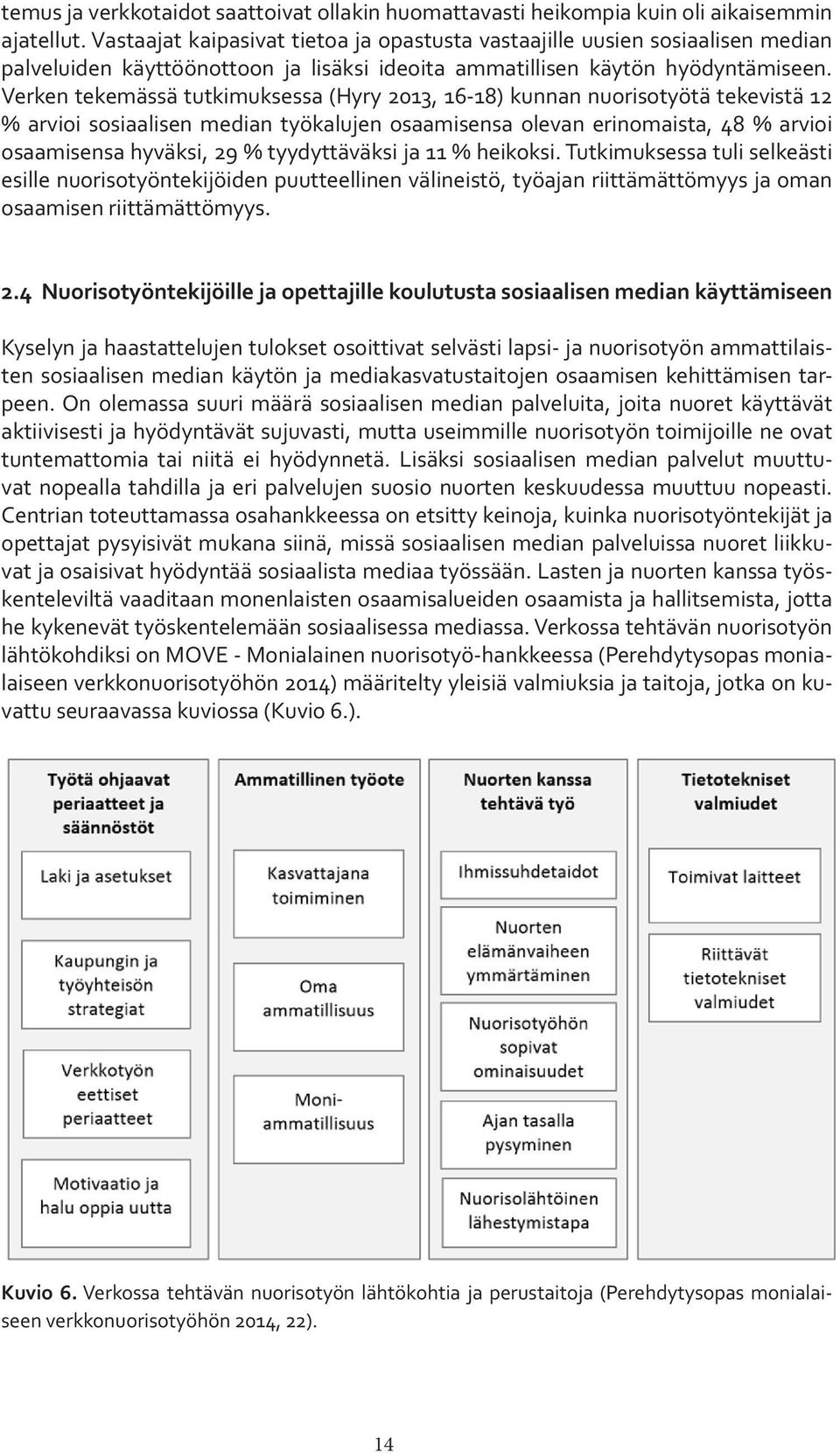 Verken tekemässä tutkimuksessa (Hyry 2013, 16-18) kunnan nuorisotyötä tekevistä 12 % arvioi sosiaalisen median työkalujen osaamisensa olevan erinomaista, 48 % arvioi osaamisensa hyväksi, 29 %