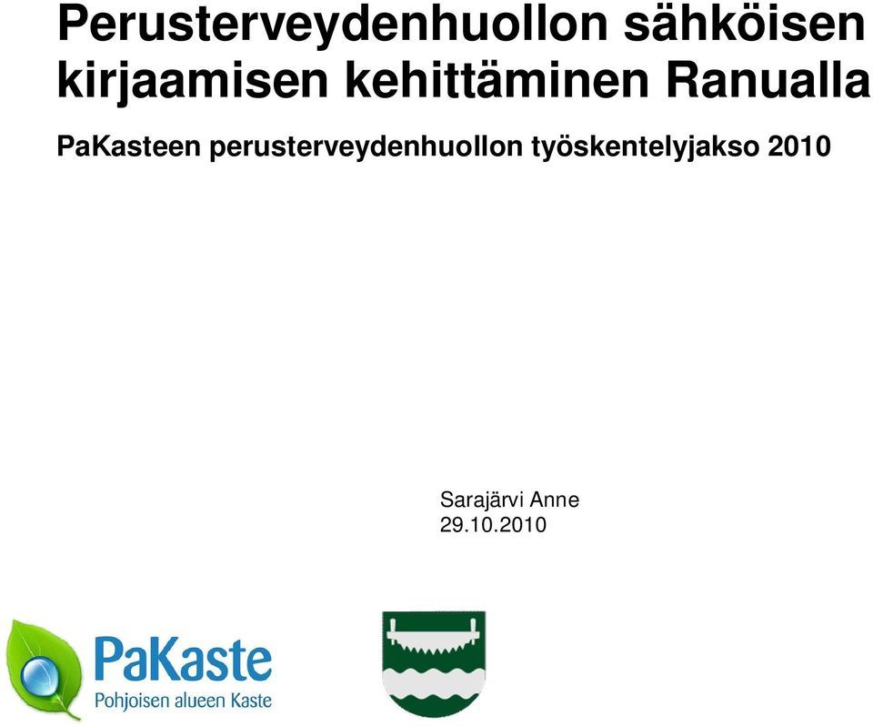 PaKasteen perusterveydenhuollon